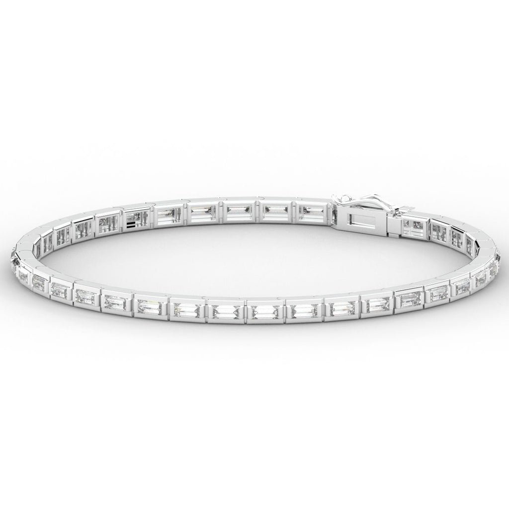 3.40CT.TW ROUND LAB DIAMOND TENNIS BRACELET - Nazarelle
