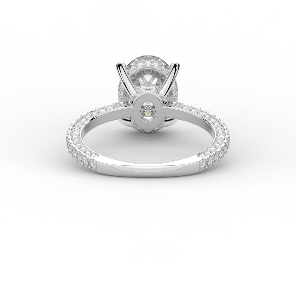 3.15CT.TW OVAL LAB DIAMOND SOLITAIRE ENGAGEMENT RING - Nazarelle