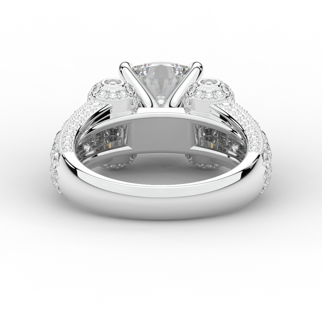 4.75CT.TW CUSHION LAB DIAMOND ENGAGEMENT RING - Nazarelle