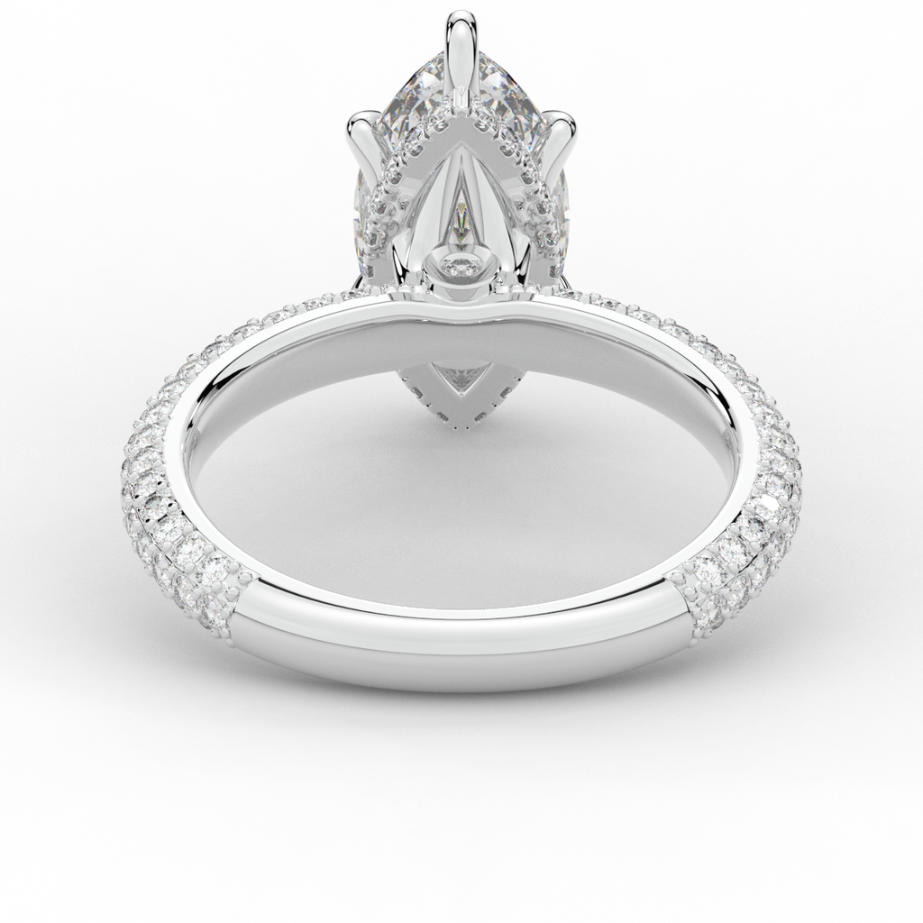 2.60CT.TW MARQUISE LAB DIAMOND ENGAGEMENT RING - Nazarelle