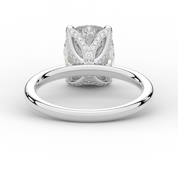 3.10CT.TW CUSHION LAB DIAMOND ENGAGEMENT RING - Nazarelle