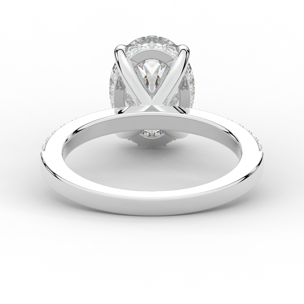 2.70CT.TW OVAL LAB DIAMOND SOLITAIRE ENGAGEMENT RING - Nazarelle