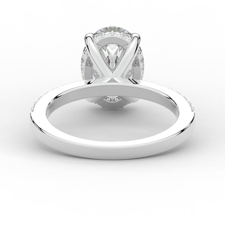 2.70CT.TW OVAL LAB DIAMOND SOLITAIRE ENGAGEMENT RING - Nazarelle