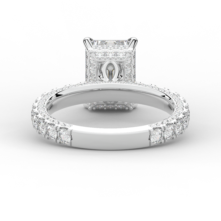 3.00CT.TW EMERALD CUT LAB DIAMOND ENGAGEMENT RING - Nazarelle