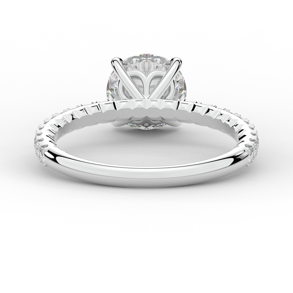 1.75CT.TW ROUND LAB DIAMOND SOLITAIRE ENGAGEMENT RING - Nazarelle