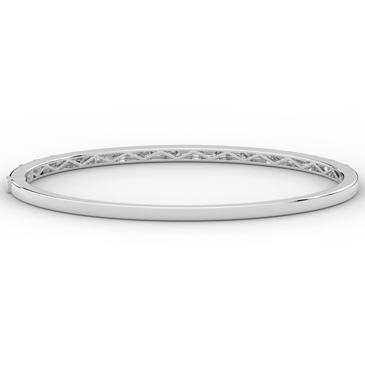 1.50CT.TW BAGUETTE LAB DIAMOND SHARED PRONG BANGLE - Nazarelle