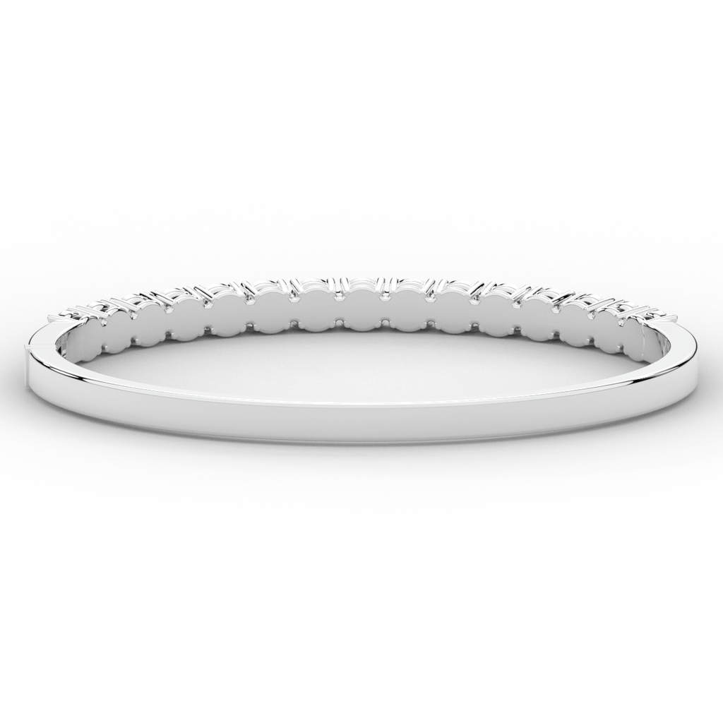 4.70CT.TW ROUND LAB DIAMOND BANGLE - Nazarelle