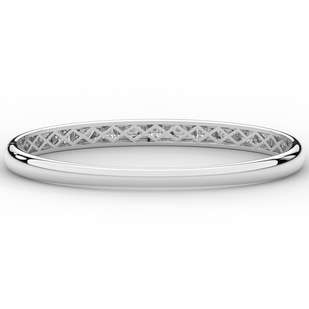 1.25CT.TW ROUND LAB DIAMOND BANGLE - Nazarelle
