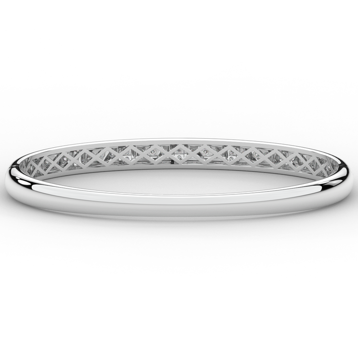 1.25CT.TW ROUND LAB DIAMOND BANGLE - Nazarelle