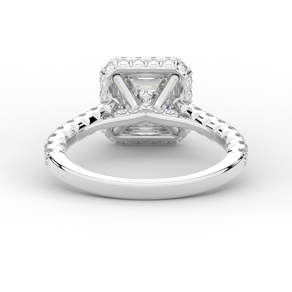 2.75CT.TW ASSCHER LAB DIAMOND HALO ENGAGEMENT RING - Nazarelle