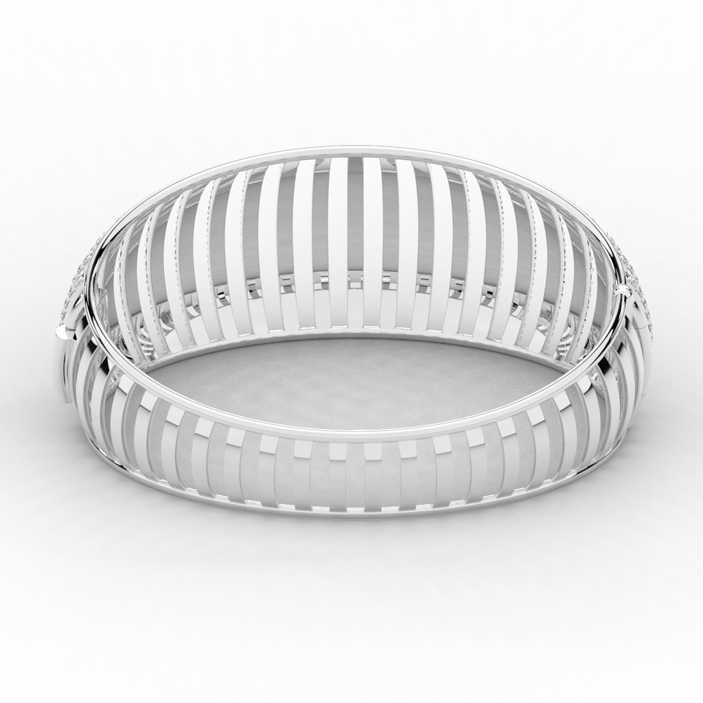 4.00CT.TW ROUND LAB DIAMOND BANGLE - Nazarelle