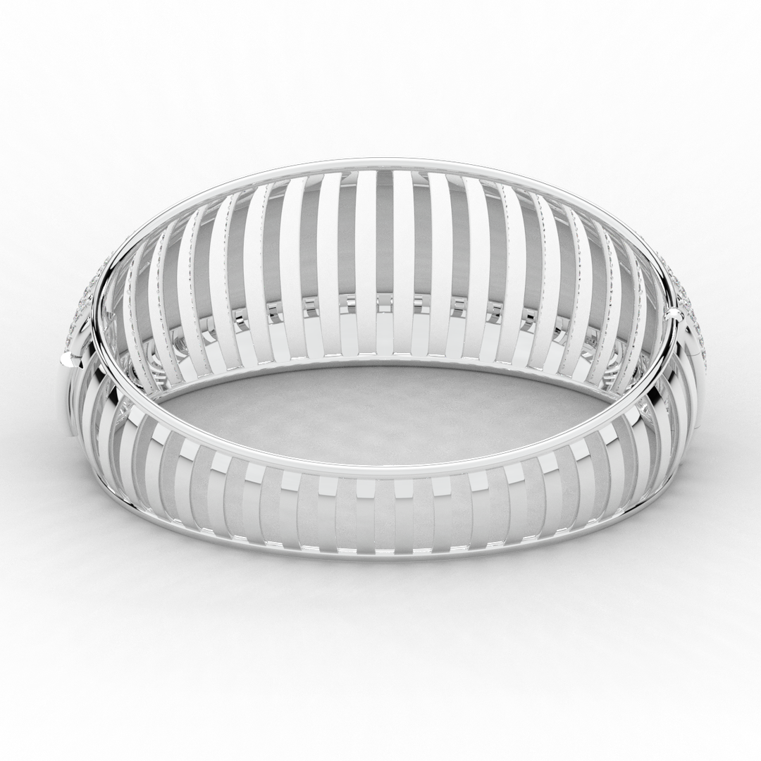 4.00CT.TW ROUND LAB DIAMOND BANGLE - Nazarelle