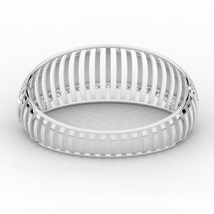 4.00CT.TW ROUND LAB DIAMOND BANGLE - Nazarelle