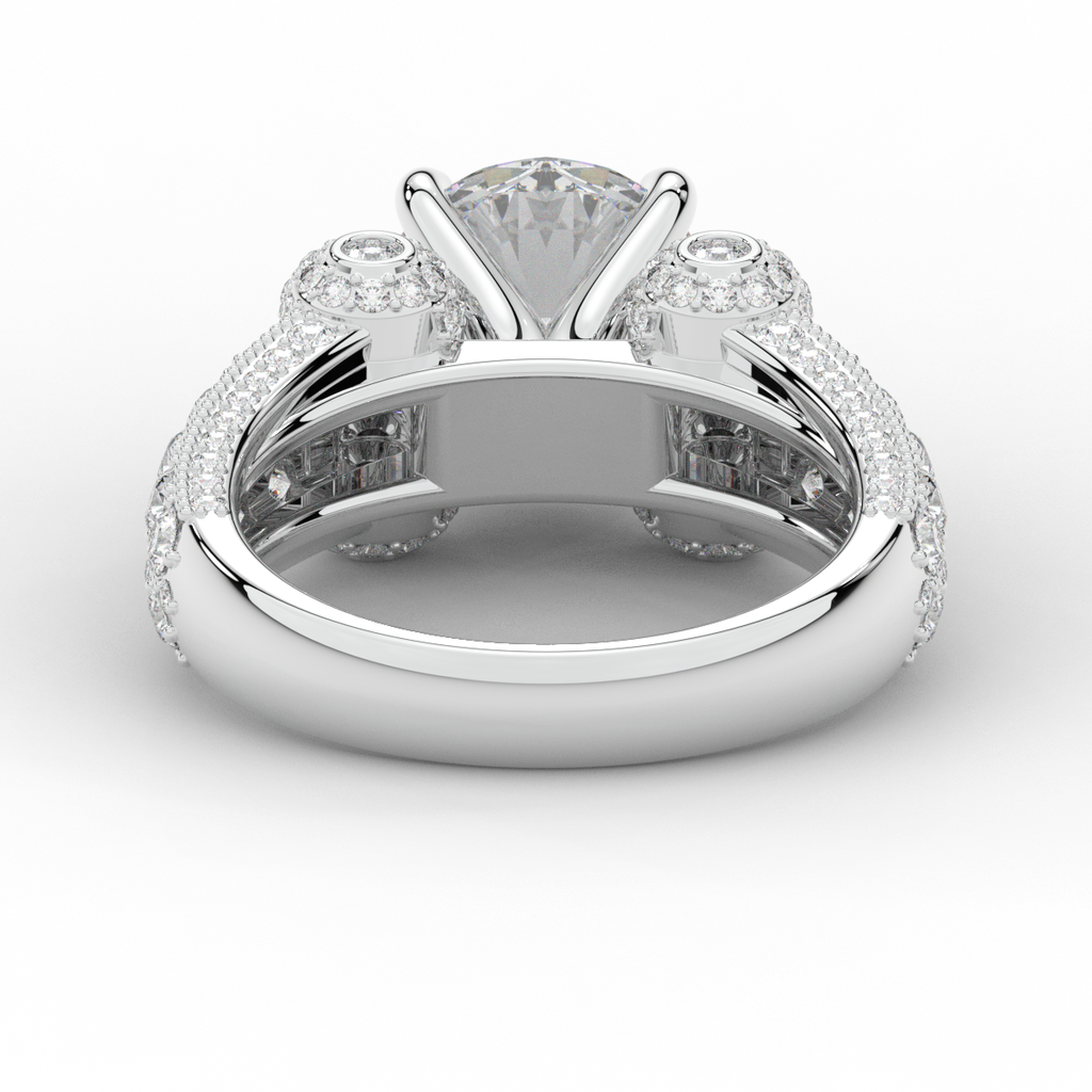 4.75CT.TW ROUND LAB DIAMOND ENGAGEMENT RING - Nazarelle