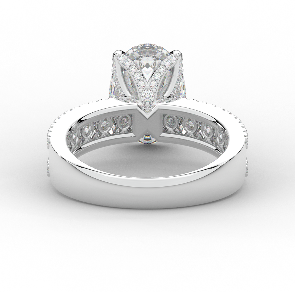 3.95CT.TW OVAL LAB DIAMOND SOLITAIRE ENGAGEMENT RING - Nazarelle