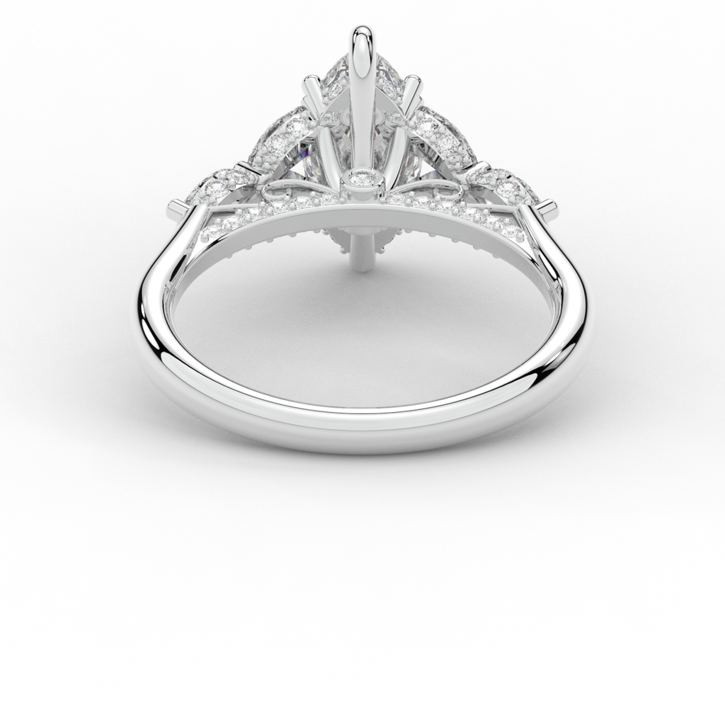 1.50CT.TW MARQUISE LAB DIAMOND ENGAGEMENT RING - Nazarelle
