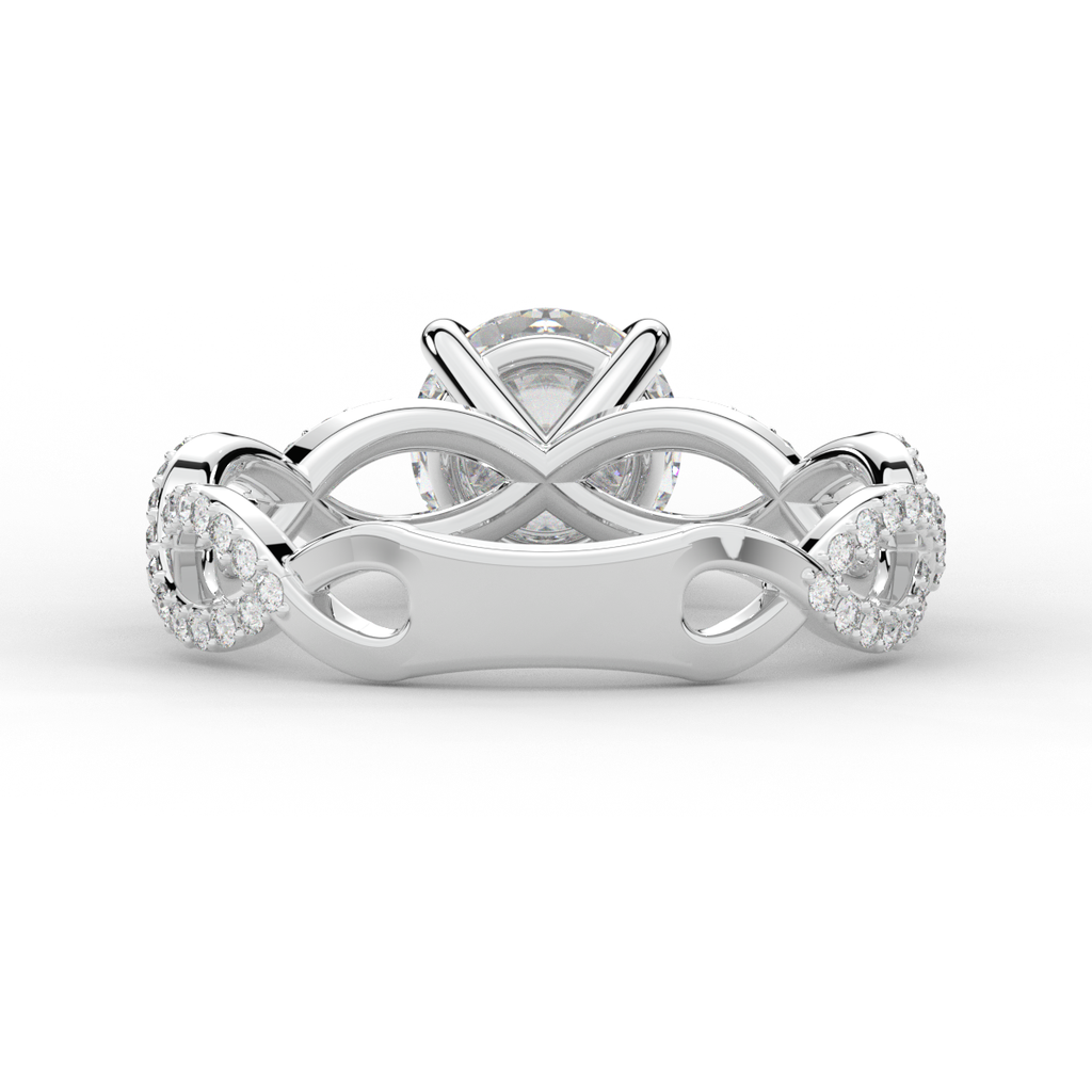 1.30CT.TW ROUND LAB DIAMOND ENGAGEMENT RING - Nazarelle