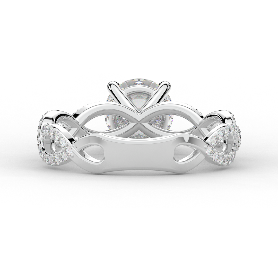 1.30CT.TW ROUND LAB DIAMOND ENGAGEMENT RING - Nazarelle