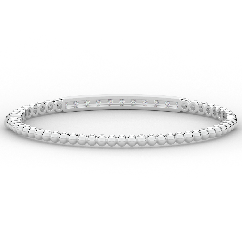 1.10CT.TW ROUND LAB DIAMOND BANGLE - Nazarelle