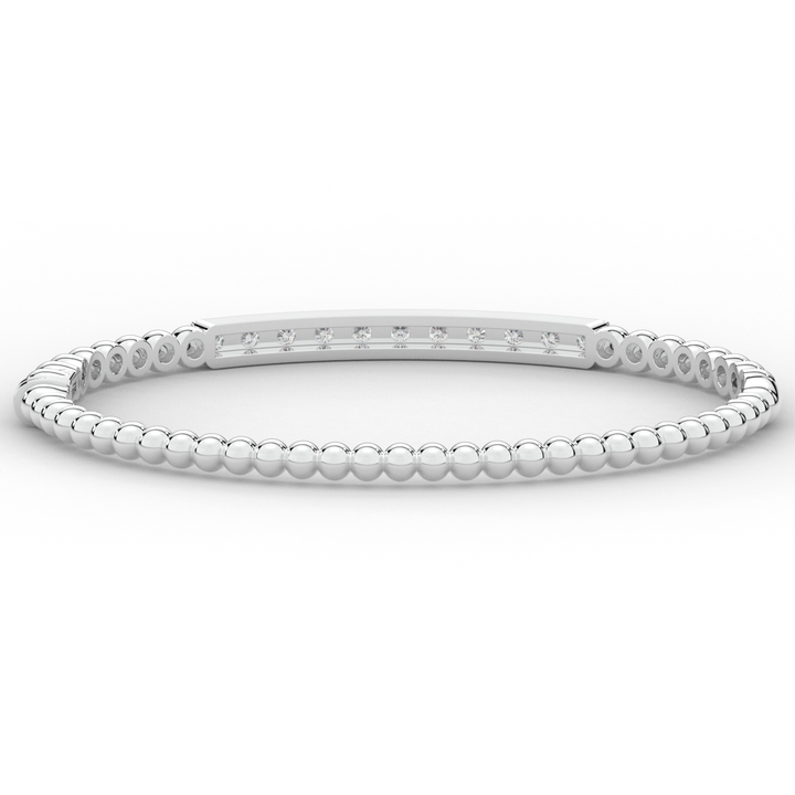 1.10CT.TW ROUND LAB DIAMOND BANGLE - Nazarelle