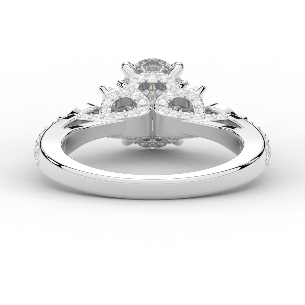 1.35CT.TW OVAL LAB DIAMOND ENGAGEMENT RING - Nazarelle