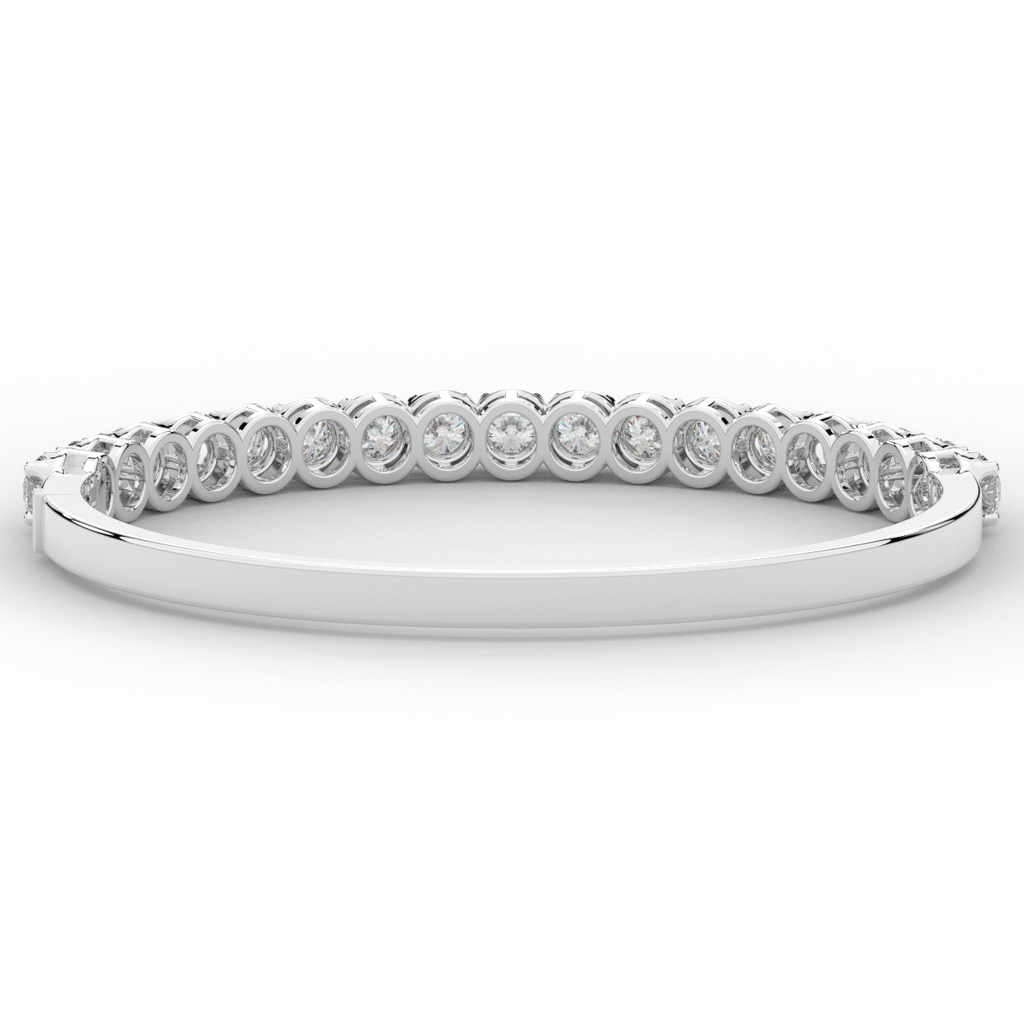 5.00CT.TW ROUND LAB DIAMOND BANGLE - Nazarelle