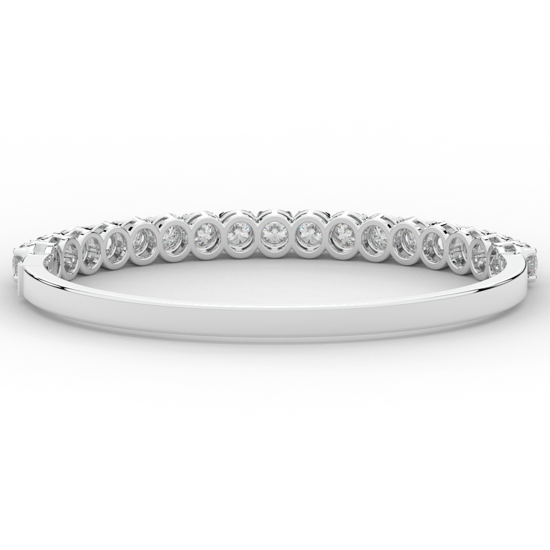 5.00CT.TW ROUND LAB DIAMOND BANGLE - Nazarelle
