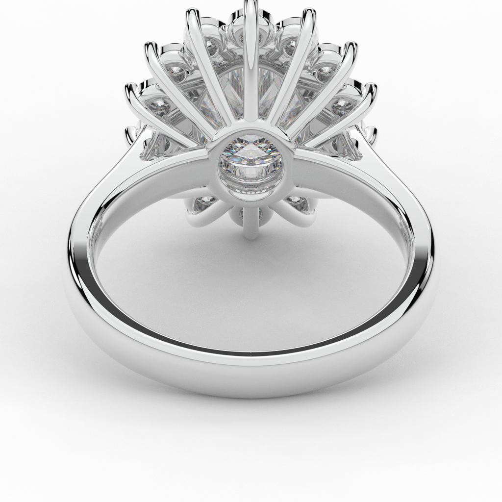 2.65CT.TW OVAL LAB DIAMOND HALO ENGAGEMENT RING - Nazarelle