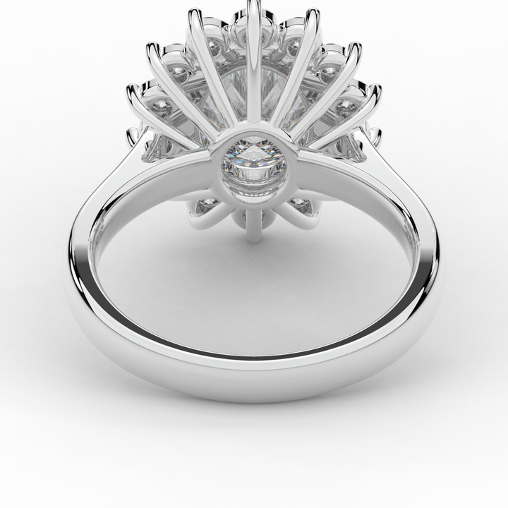 2.65CT.TW OVAL LAB DIAMOND HALO ENGAGEMENT RING - Nazarelle