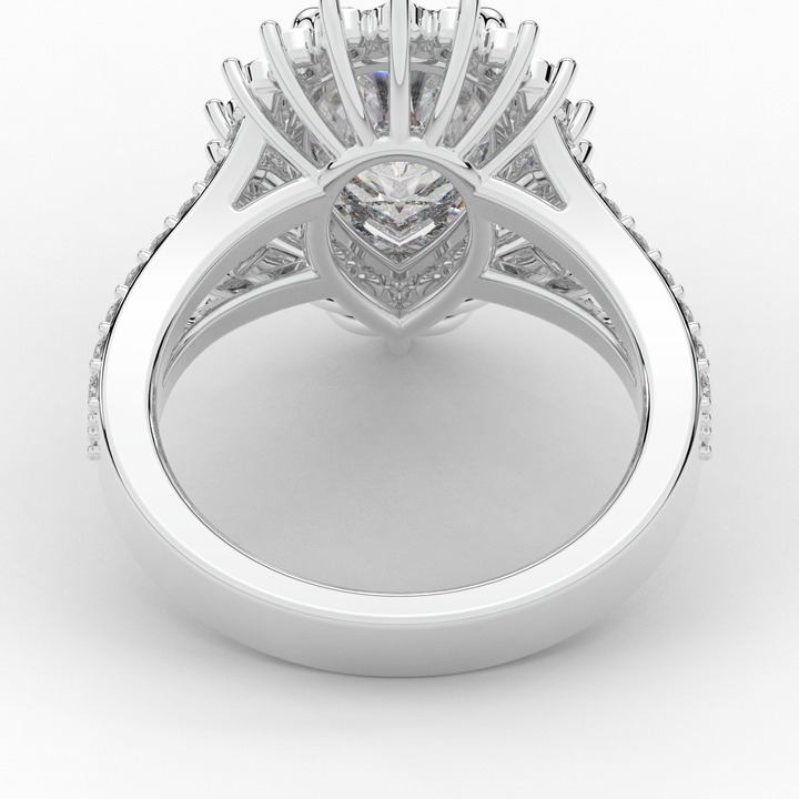 3.60CT.TW ROUND LAB DIAMOND ENGAGEMENT RING - Nazarelle