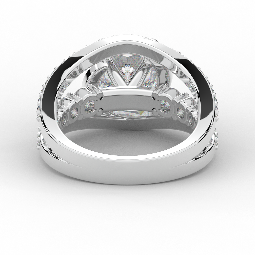 3.30CT.TW CUSHION LAB DIAMOND ENGAGEMENT RING - Nazarelle