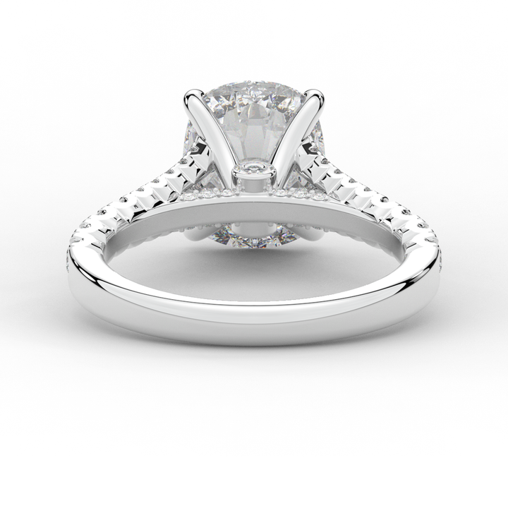 3.45CT.TW CUSHION LAB DIAMOND ENGAGEMENT RING - Nazarelle