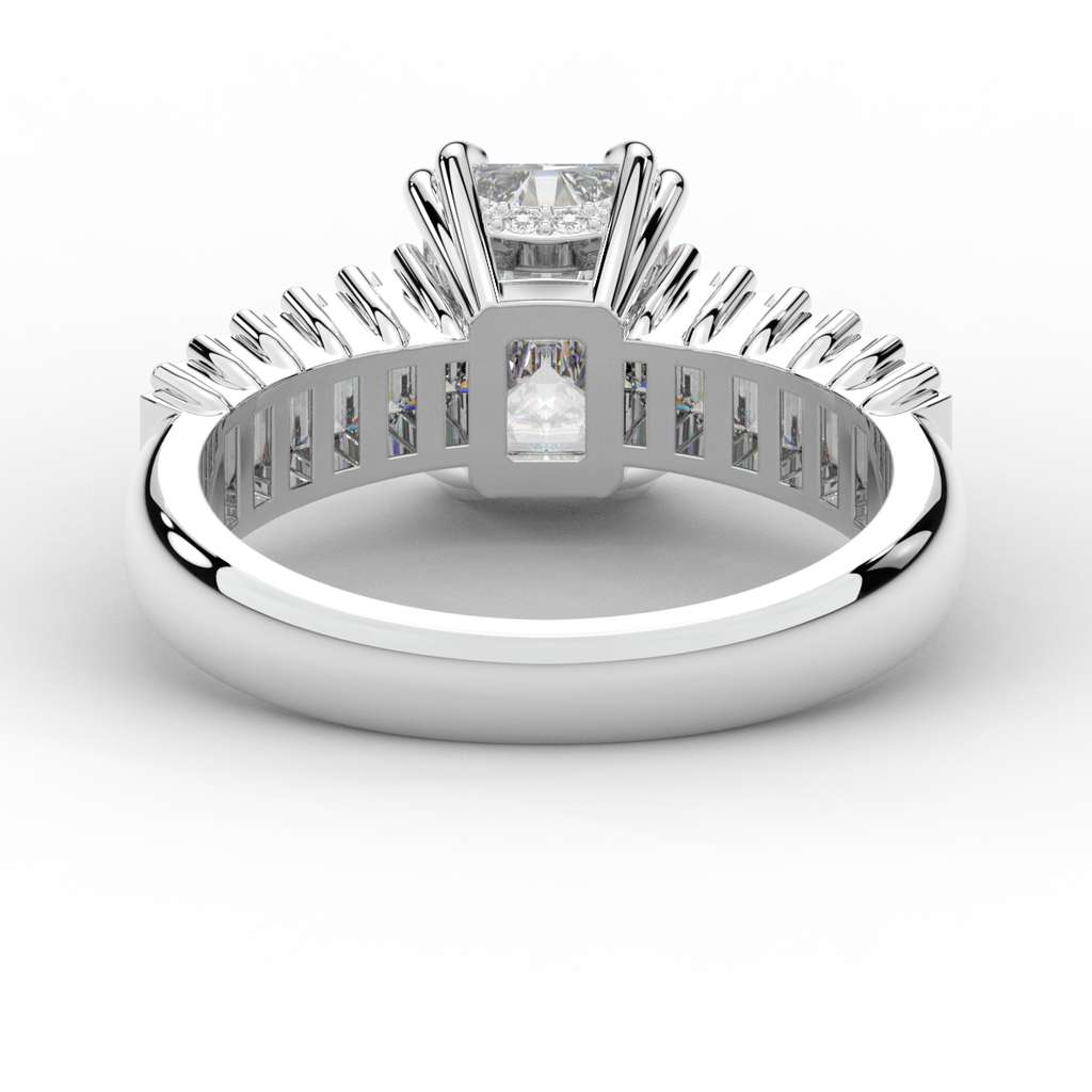 2.60CT.TW RADIANT LAB DIAMOND ENGAGEMENT RING - Nazarelle