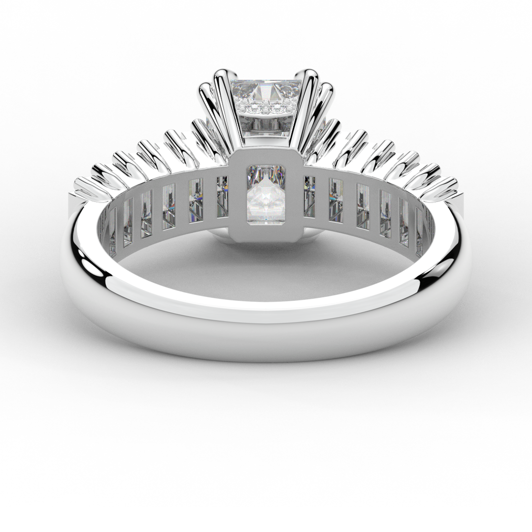 2.60CT.TW RADIANT LAB DIAMOND ENGAGEMENT RING - Nazarelle