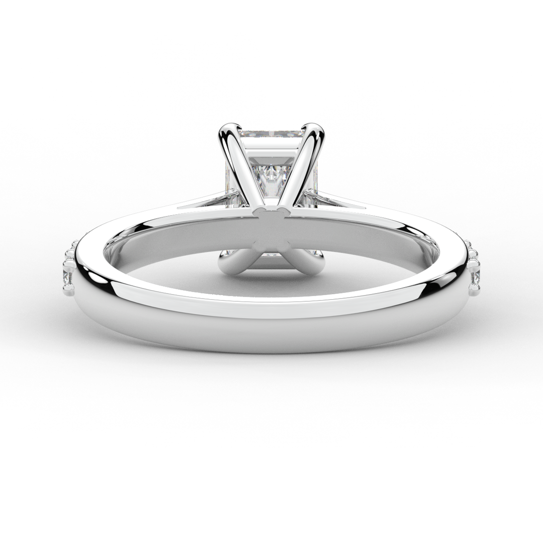 1.25CT.TW RADIANT LAB DIAMOND SOLITAIRE ENGAGEMENT RING - Nazarelle