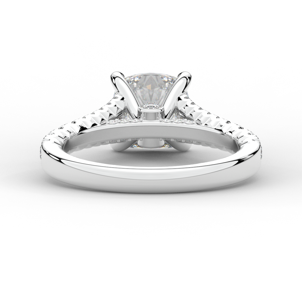 2.45CT.TW CUSHION LAB DIAMOND ENGAGEMENT RING - Nazarelle
