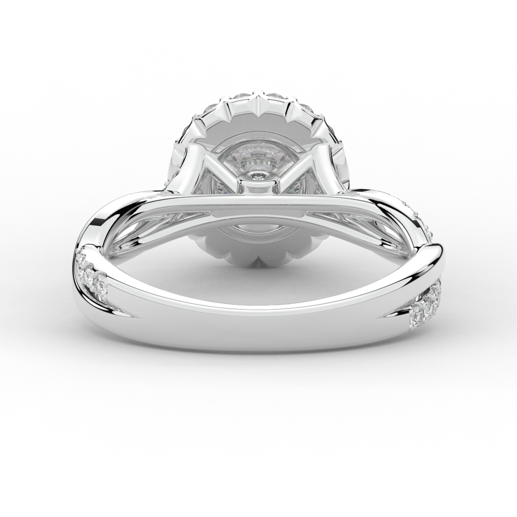 1.30CT.TW ROUND LAB DIAMOND ENGAGEMENT RING - Nazarelle