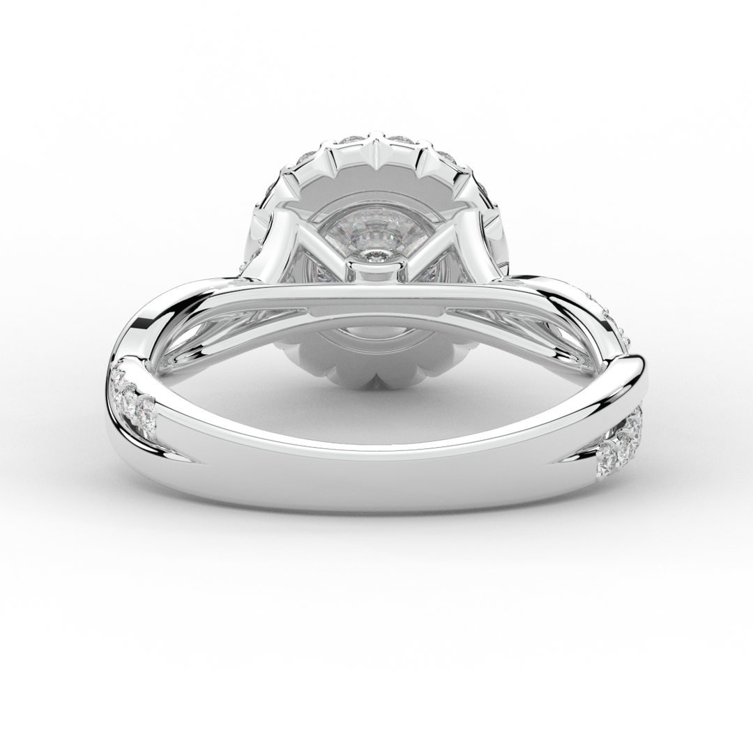 1.30CT.TW ROUND LAB DIAMOND ENGAGEMENT RING - Nazarelle