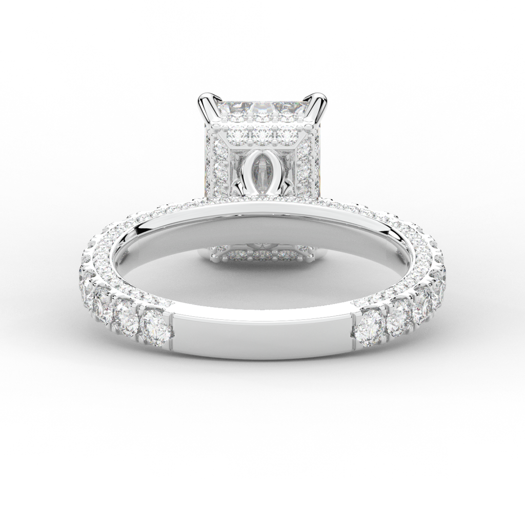 3.00CT.TW RADIANT LAB DIAMOND ENGAGEMENT RING - Nazarelle