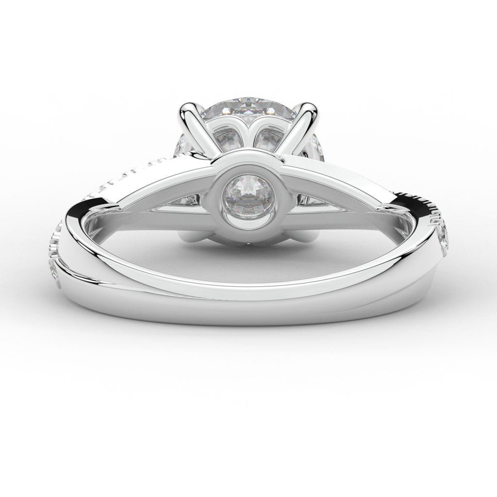 2.20CT.TW ROUND LAB DIAMOND TWISTBAND ENGAGEMENT RING - Nazarelle