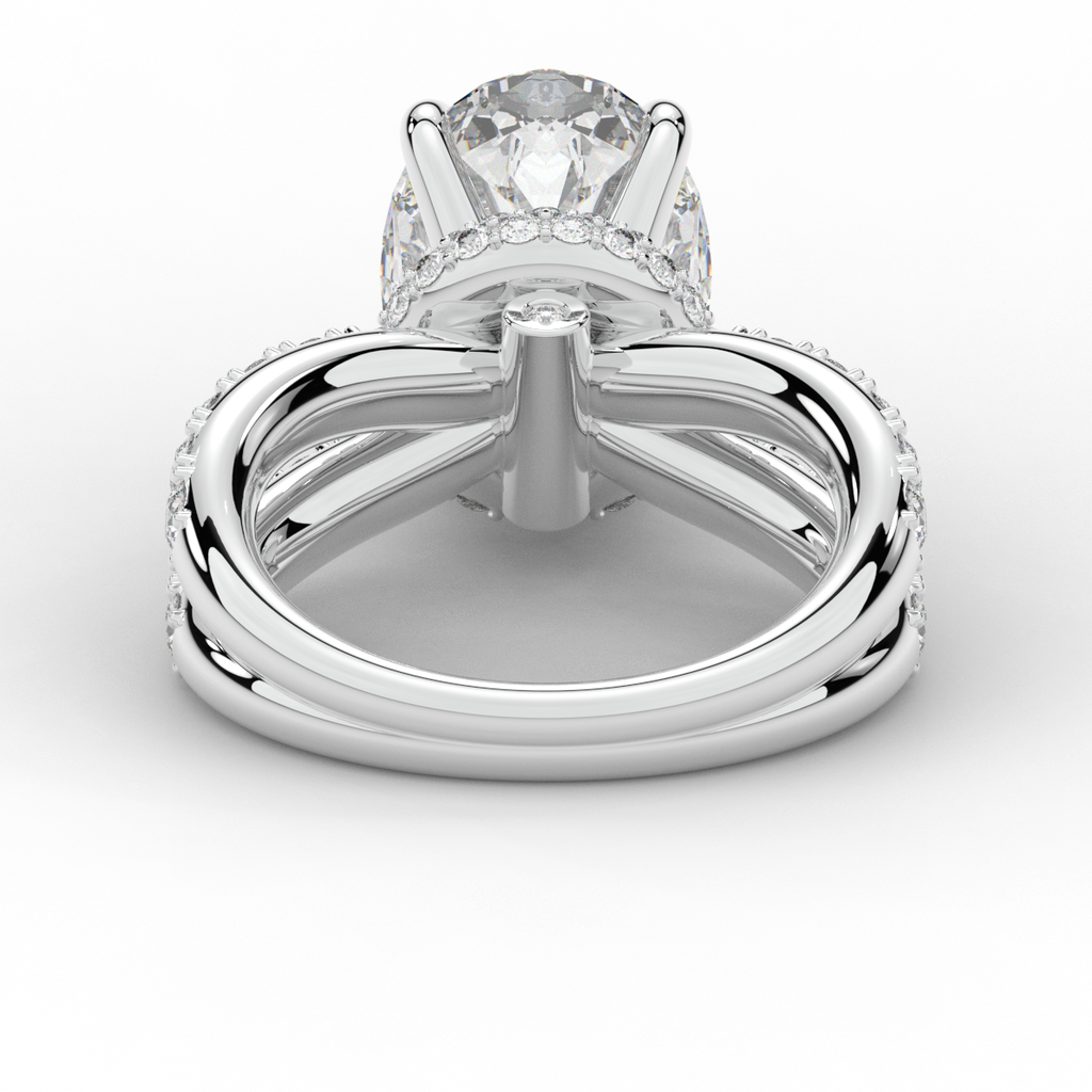 6.25CT.TW OVAL LAB DIAMOND ENGAGEMENT RING - Nazarelle