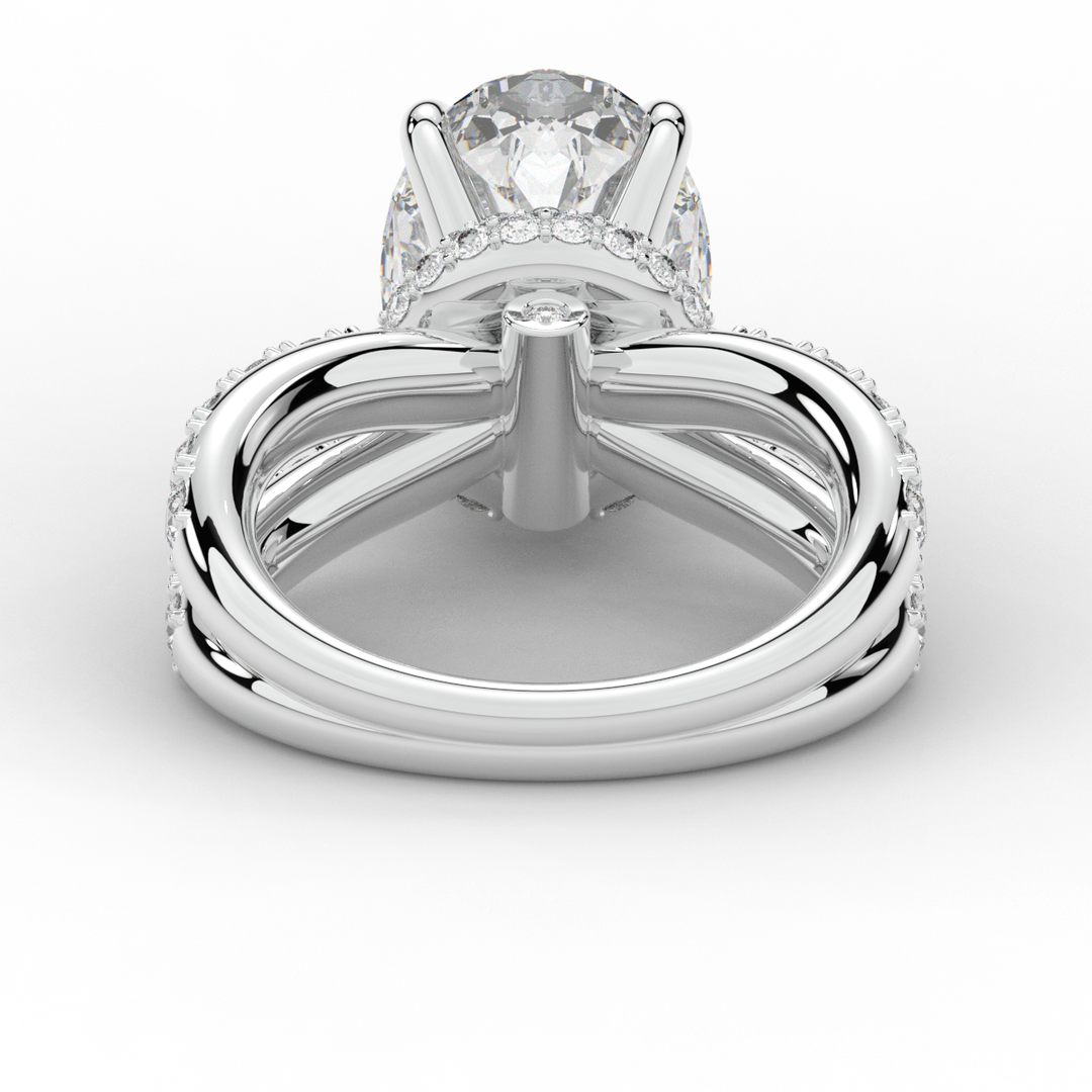 6.25CT.TW OVAL LAB DIAMOND ENGAGEMENT RING - Nazarelle