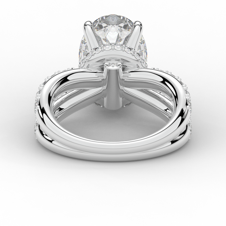 6.25CT.TW OVAL LAB DIAMOND ENGAGEMENT RING - Nazarelle