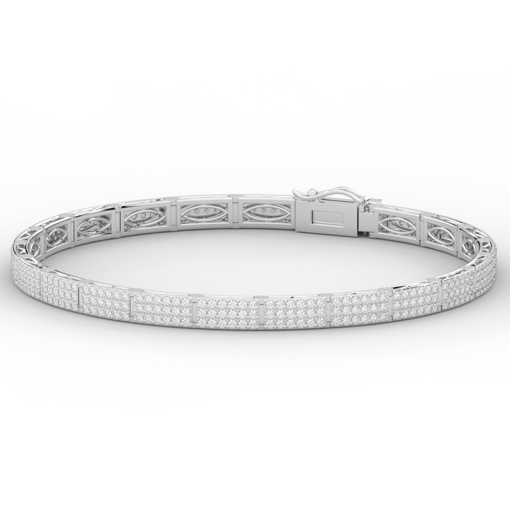 2.25CT.TW ROUND LAB DIAMOND TENNIS BRACELET - Nazarelle