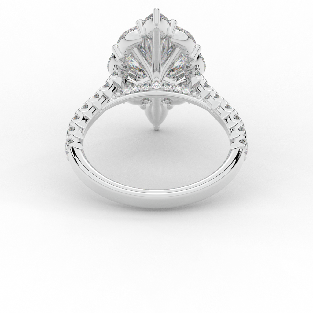 2.75CT.TW OVAL LAB DIAMOND HALO ENGAGEMENT RING - Nazarelle