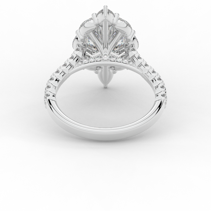 2.75CT.TW OVAL LAB DIAMOND HALO ENGAGEMENT RING - Nazarelle