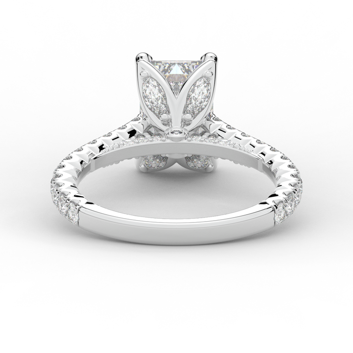 2.70CT.TW EMERALD CUT LAB DIAMOND SOLITAIRE ENGAGEMENT RING - Nazarelle