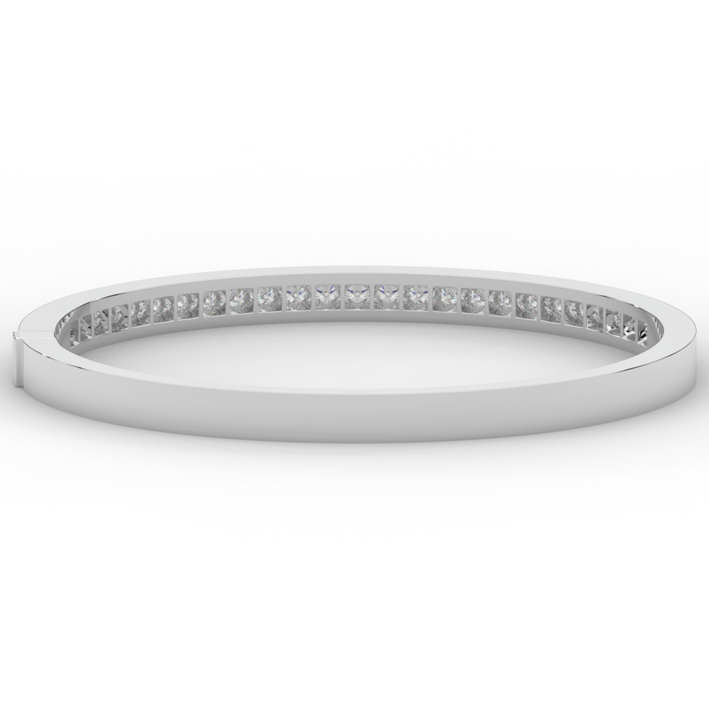 1.25CT.TW ROUND LAB DIAMOND BANGLE - Nazarelle