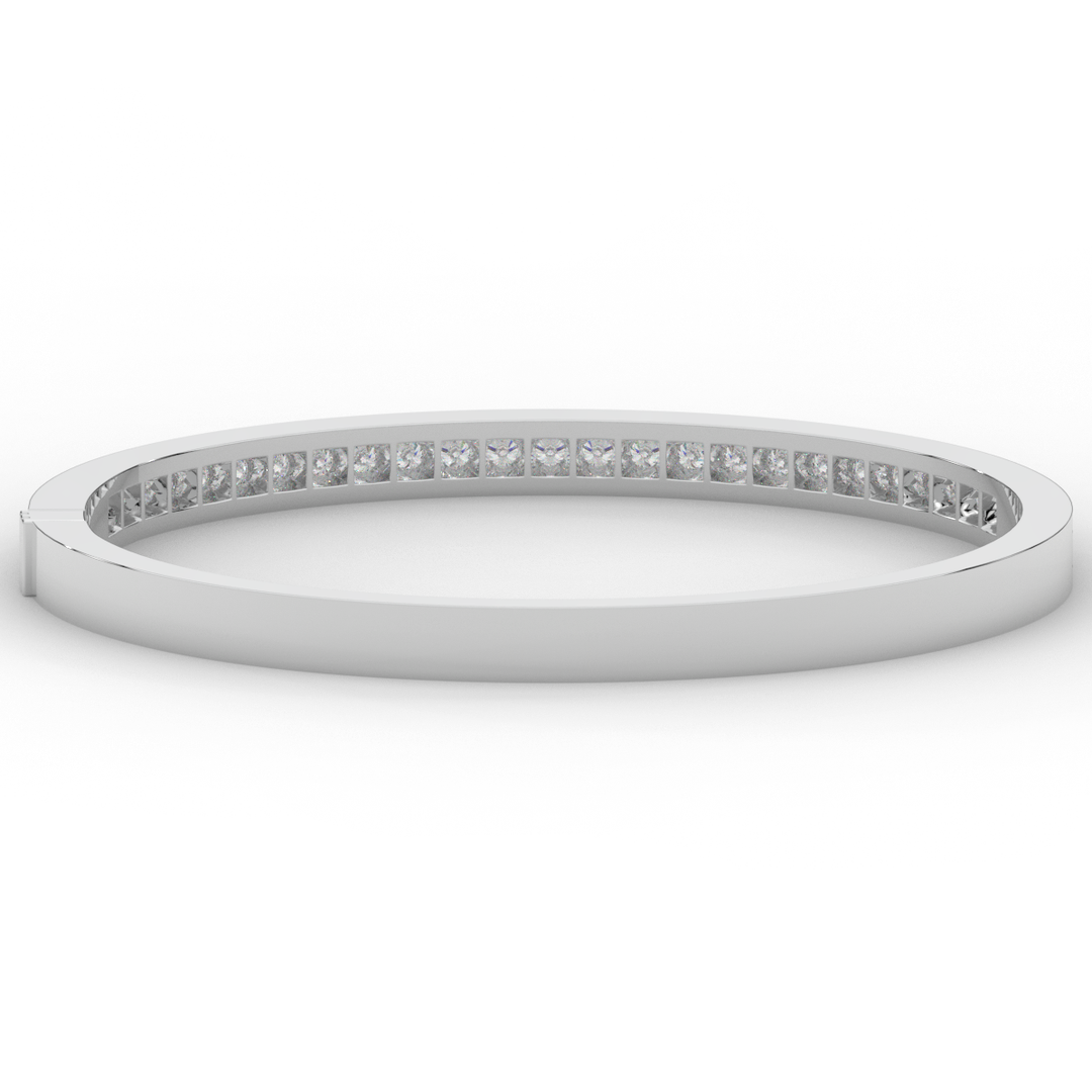 1.25CT.TW ROUND LAB DIAMOND BANGLE - Nazarelle