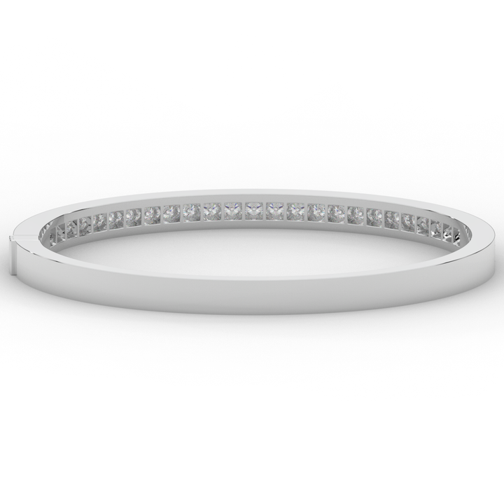 1.25CT.TW ROUND LAB DIAMOND BANGLE - Nazarelle